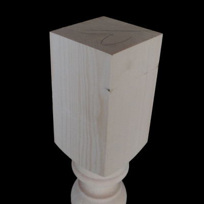 Dřevěná soustružená stolová noha - 75x9x9cm