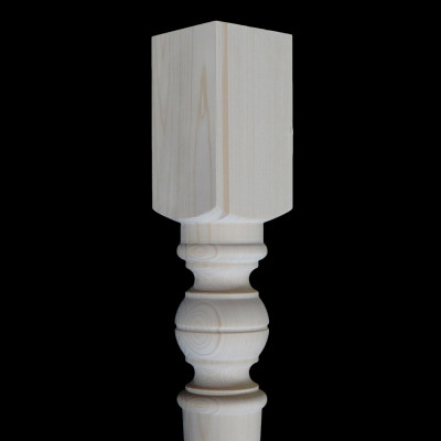 Dřevěná soustružená stolová noha - 75x9x9cm