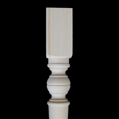 Dřevěná soustružená stolová noha - 75x9x9cm