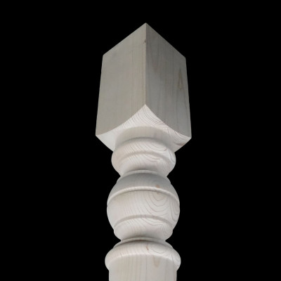 Dřevěná soustružená stolová noha - 75x9x9cm