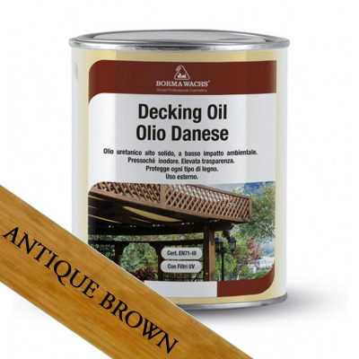 Borma Wachs Dánský olej na dřevo Ant. Brown 1L