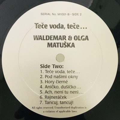 Waldemar & Olga Matuška ‎– Teče Voda, Teče...