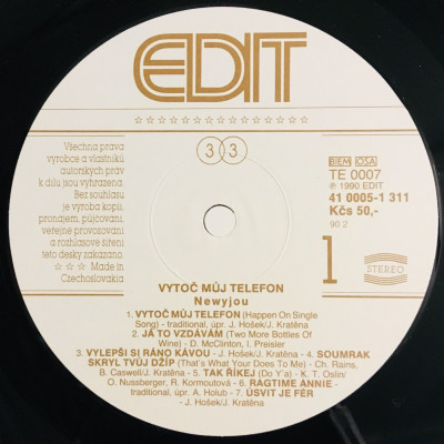 Newyjou ‎– Vytoč Můj Telefon