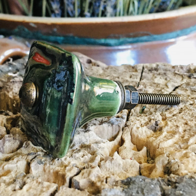 Keramická knopka ZELENÁ PATINA 35mm