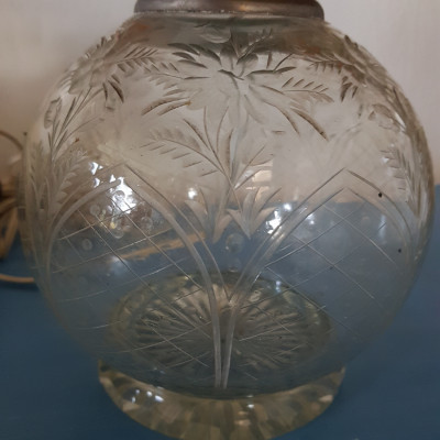 Stolní lampa broušené sklo