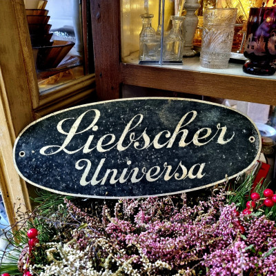 Reklamní cedulka Liebscher universa,plech