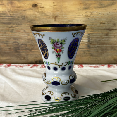 Skleněná váza v.14,5cm