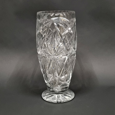 Váza broušená ,sklo