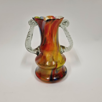 Váza, vícebarevné sklo