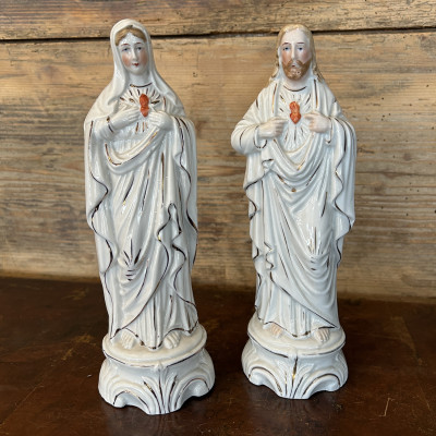 Porcelánové sošky svaté Marie a Ježíše v.23cm