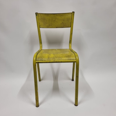 Židle retro,trubková,žlutá
