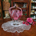Váza, košík hutní sklo