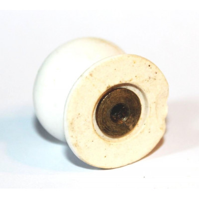 Porcelánová knopka kulatá ( bílá ) -ø 26 mm