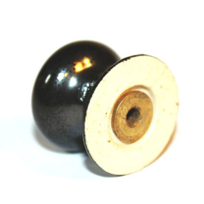 Porcelánová knopka kulatá ( černá ) - ø 26 mm
