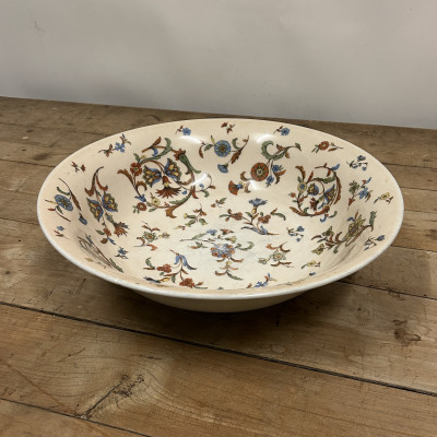 Porcelánová mísa, umyvadlo s květinovým dekorem
