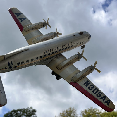 Kovový model letadla na baterie DC-7 LINEMAR Japan,...