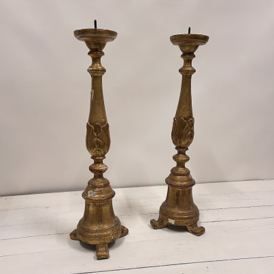 Dřevěné párové svícny v.70cm