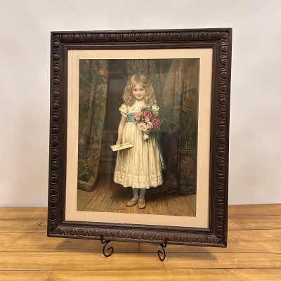 Portrét dívky, reprodukce Charles Trevor Garland 1889