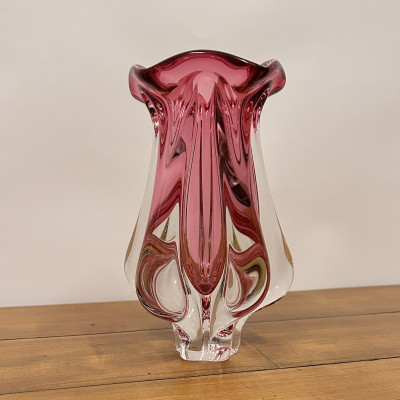 Váza hutní sklo v.22cm