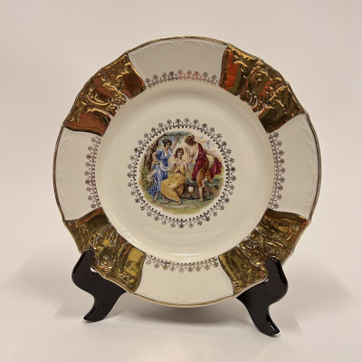 Velký dekorativní talíř BERNADOTTE, PORCELAINE FINE DE...