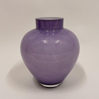 Ručně foukaná váza z vrstveného skla, fialová