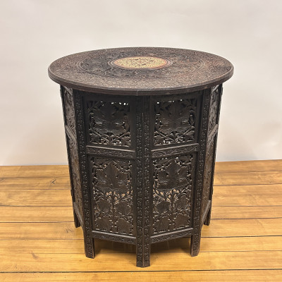 Starožitný dřevěný skládací koloniální stůl