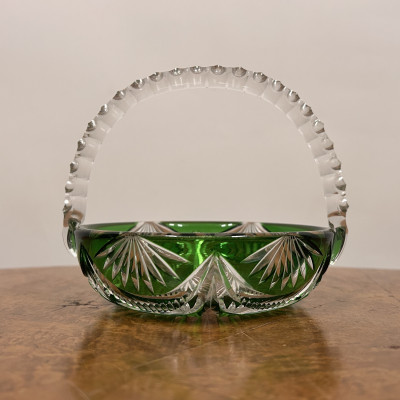 Skleněný dekorativní košíček, miska