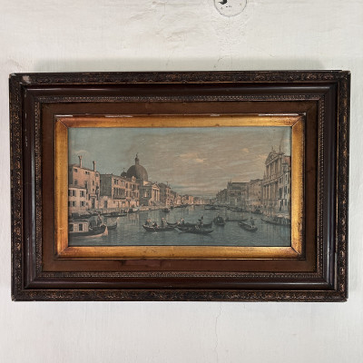 Obraz Italské Benátky s gondolami, tisk