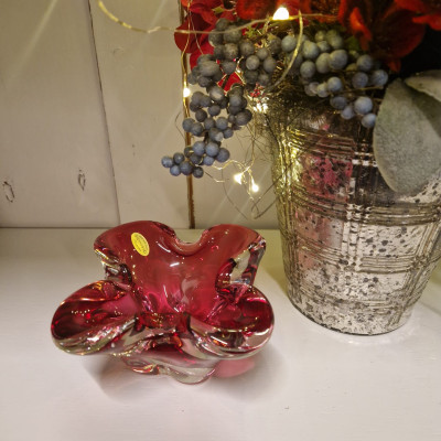 Popelník z hutního skla Baranowski