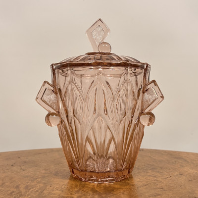 Art Deco skleněná dóza