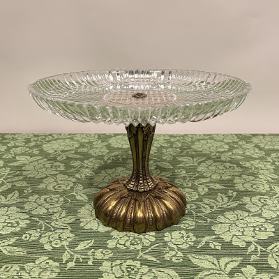 Skleněný podnos, dortový nástolec
