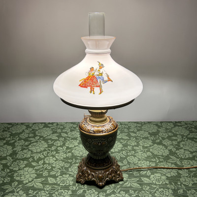 Elektrická stolní lampa "petrolejka" - funkční