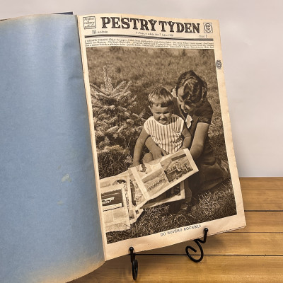 Kniha, časopis Pestrý týden r.1928, první číslo III. ročníku