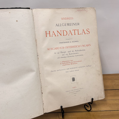 Kniha, Atlas Andrees Allgemeiner Handatlas, vydání pro...