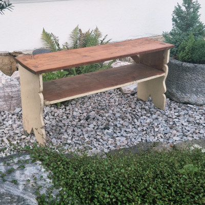 Venkovská dřevěná lavička š.117cm